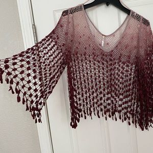 Free people tassle crop top